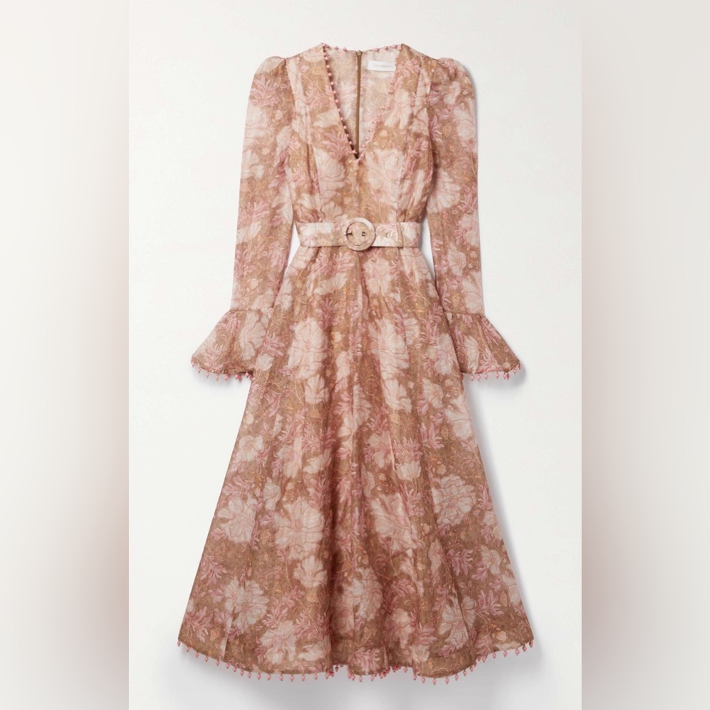 Zimmermann Kaleidoscope Floral Print Dress Sz4 Queen Mary Of Denmark NWOT $1600